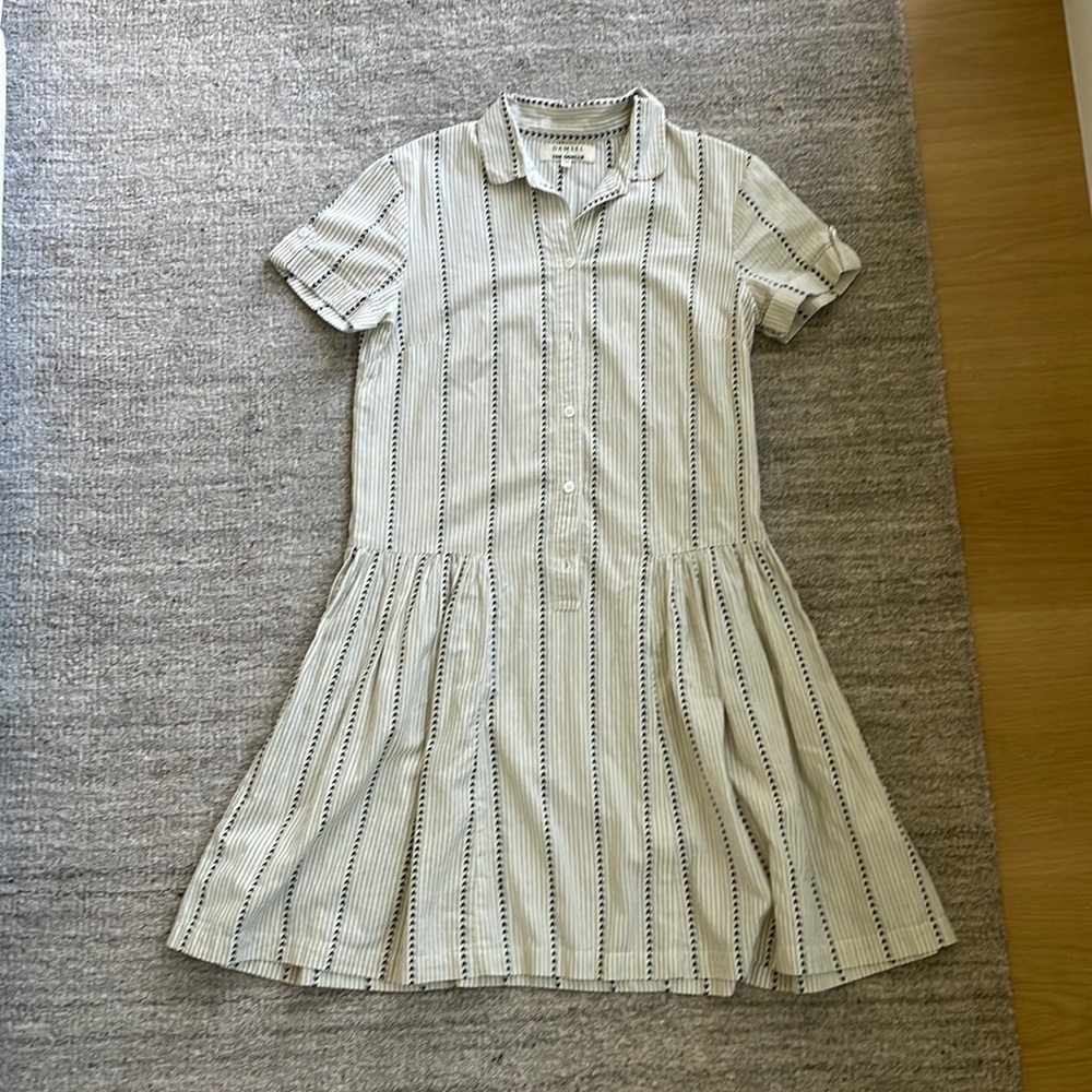 Damsel x The Odells mini shirt dress with embroidery and a-line skirt (size XS)